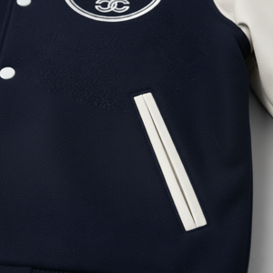 Chaqueta Universitaria Unisex Vintage Personalizada con Cuerpo de Lana, Mangas de Satén, Cierre de Cremallera, Diseño Invernal Transpirable y Resistente al Viento Ecológico - Product Image 6