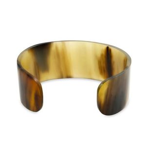 Brazalete ancho natural simple de la mejor calidad Brazalete de moda de cuerno de búfalo negro y marrón - Product Image 1