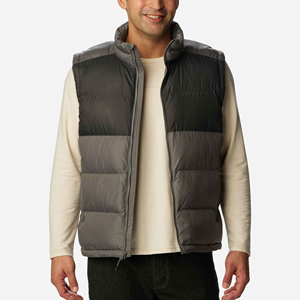 Chaleco acolchado para hombre, chaqueta ligera sin mangas, cremallera completa, chaleco para exteriores, chaleco de plumón con bolsillos, chaqueta de nieve - Product Image 1