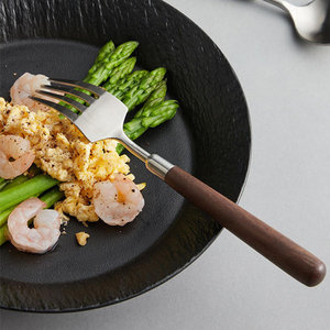 Juego de utensilios de acero inoxidable con espejo de Venta caliente con asas de madera para cenar y servir vajilla de mesa y uso en hoteles - Product Image 3