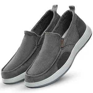 Summer Slip-on Fitness Walking Shoes Men Shoes Lightweight And Casual Stock For Summer Walking Style Cotton Fabric Male PVC PU