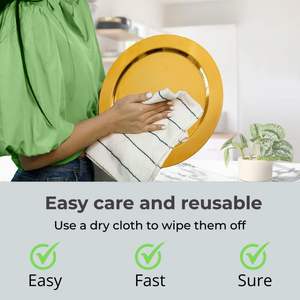 Offre Spéciale forme ronde en acier inoxydable or Antique chargeur assiette Design décoratif ensemble vaisselle fête de mariage pour la cuisine - Product Image 2