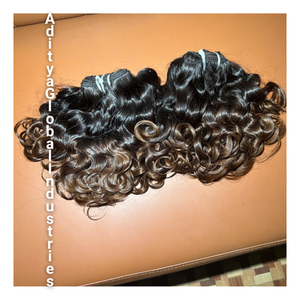 100% paquets alignés de cuticules vierges non transformées pour bébés bouclés extensions de cheveux humains du temple indien fournisseur en gros de l'Inde - Product Image 2