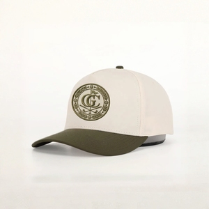 [Top Supplier] Two Tone Performance Golf <b>Hat</b> 5 Panel Structured Curved Bill Cap Custom 2D 3D Embroidery Logo Sport Headwear Bulk - Product Image 2