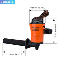 MAMBAFLO Pompe aérateur 12V 350 GPH-800GPH Pompe Baitwell Livewell Pompe à appât de pêche