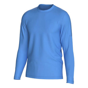 Chemises de pêche à col rond à motif uni, vêtements d'extérieur en polyester et élasthanne, vêtements de pêche - Product Image 4