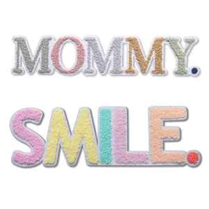 2024 personnalisé haute qualité broderie tissu Chenille patchs grandes lettres grecques conception en forme de coeur pour fer vêtements chapeau utilisation - Product Image 1