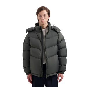 Veste matelassée à capuche en fourrure avec logo personnalisé dernier cri vestes pour hommes chaud extrême en hiver - Product Image 4