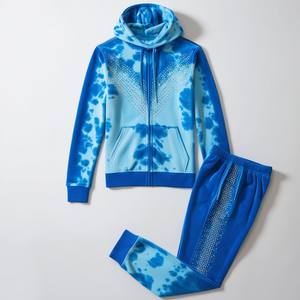 Chándal Informal para Hombre, con Pedrería, Ligero, de Alta Calidad, Transpirable, con Capucha y Cierre de Cordón, Mangas Largas - Product Image 1