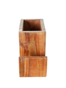 Servilletero Clásico de Madera de Alta Calidad con Panel de Pizarra y Ranura para Cubiertos, Duradero y Ecológico, Organizador de Mesa para Fiestas - Product Image 3