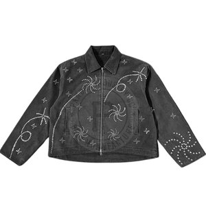 Vente à chaud veste en jean strass de qualité supérieure veste d'hiver chaude et confortable pour hommes en vente en ligne - Product Image 1