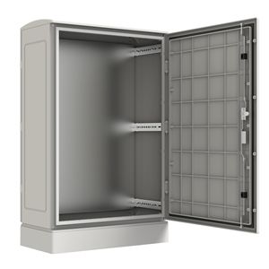 Caja de poliéster GRP 700x1100x350mm IP65 Caja montada en la pared Caja de distribución impermeable Placa de montaje en panel RAL 7035 45kg - Product Image 2