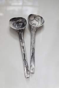 PIGMENTS VIBRANT HANDMADE 100% Resin Salad Servers Set for Home and Hotel Use Includes Ice Cream Spoon Salad Serving - Product Image 2