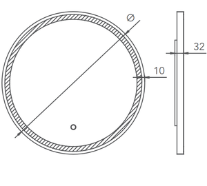 CE OEM ODM montado en la pared Interruptor táctil Sensor <span class=keywords><strong>desempañador</strong></span> 5MM Led <span class=keywords><strong>espejo</strong></span> de <span class=keywords><strong>baño</strong></span> redondo enmarcado <span class=keywords><strong>espejo</strong></span> Led - Product Image 5