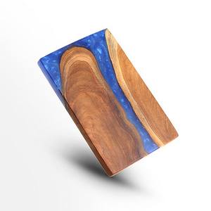 Dessous de verre en résine d'acacia anglais Dessous de verre en résine époxy pour tasse en verre tasse pour la maison et le bureau - Product Image 3