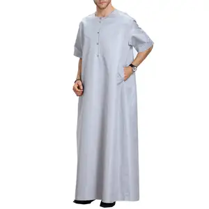 Мужские мусульманские платья на праздник Thobe Thawb tobe daffah хаки Juba jubba Juba Thobes мусульманский арабский Саудовский Дубай хлопок 2023 абайя кафтан