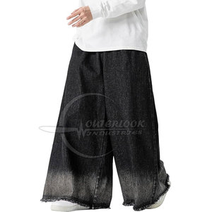 2025 New Fashion Custom Logo <b>Men's</b> <b>Flared</b> <b>Jeans</b> Pant High Quality Lightweight Straight Pattern Wide Leg Best Casual Style - Product Image 1