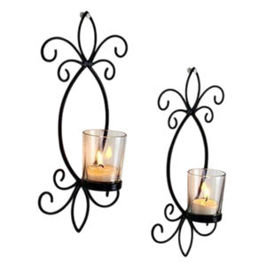 Scones en métal noir de qualité de luxe bougeoir d'intérieur accessoires d'éclairage pour Noël anniversaire célébrations de Pâques en gros - Product Image 1