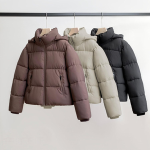 Chaqueta acolchada con capucha para hombre de primera calidad, chaqueta de lona acolchada cálida de alta calidad, estilo de moda de invierno negro personalizado, bordado - Product Image 5