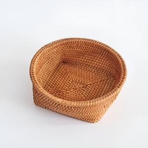Fast shipping woven <b>rattan</b> pantry organizer <b>baskets</b> cheap price natural <b>storage</b> <b>basket</b> bowl - Product Image 2