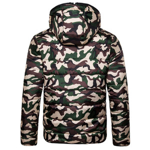 Manteau bouffant à capuche camouflage personnalisé pour hommes veste matelassée légère décontractée résistante à l'eau prix de gros de qualité supérieure - Product Image 2