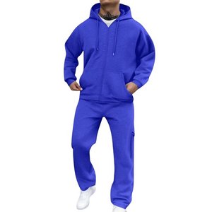 Ensemble de survêtement d'hiver pour femme athlétique 2 pièces solide décontracté à capuche à manches longues tenue de jogging - Product Image 1