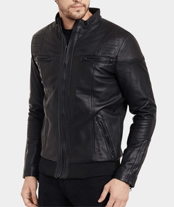Otoño Invierno Hombres Biker Estilo Cremallera Chaqueta de cuero Material de alta calidad Hecho de manga larga Chaqueta de moda para hombres - Product Image 6