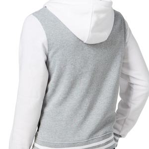 แจ็คเก็ตเบสบอลสไตล์วาร์ซิตี้ผ้าแคนวาสแบบสั่งทำสำหรับผู้ชายแฟชั่นใหม่ปี 2026 พร้อมโลโก้ด้านหน้า - Product Image 5