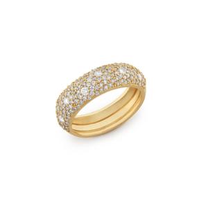 Bague pour femme en micro-pavé de moissanite et diamant, brillante, ajustable, ouverte, deux carats, incrustée de zircon, zircone, pour mariage et fiançailles - Product Image 5