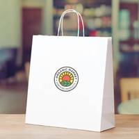 Bolsa de Papel Kraft Desechable TBH TB5 con Boquilla, Impresión Offset, 31cm x 26cm x 17cm, Precio Mayorista en Malasia, para Supermercado