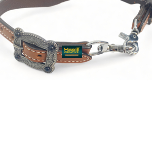 Correa de Silla de Montar Western de Cuero Vacuno Argentino Decorada con Piel de Cocodrilo Holográfica, Accesorios Personalizados, Talla y Material a Medida - Product Image 5