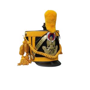 Napoleónico británico impermeable Banda de Marcha Shako sombreros de cuero de vaca hecho Shako sombreros - Product Image 4