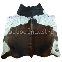 Tapis en cuir de vache véritable avec poils naturels, cuir pleine fleur tanné végétal, tissu en cuir de fourrure de vache véritable pour sac