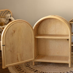 Toddler Kids Furniture Best Quality Children Clothing Closet <b>Rattan</b> Wardrobe Cabinet Wholesale <b>Dressers</b> for Child - Product Image 5