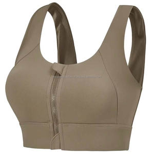 Soutien-gorge de sport pour femme à haute résistance aux chocs avec fermeture éclair sur le devant, veste de fitness, soutien-gorge de yoga pour la course à pied - Product Image 1