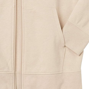 Diseño personalizado de los hombres 100% de algodón pesado de peso completo con cremallera Sudadera con capucha de lana gruesa de manga larga de invierno sólido estampado liso teñido con capucha - Product Image 5