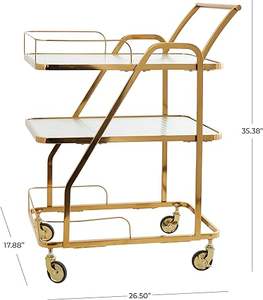 kitchen luxury metal rolling bar <b>cart</b> <b>storage</b> <b>cart</b> - Product Image 3