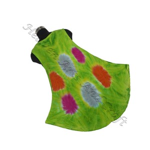 New Arrival Shiny Printed Tie Dye Rayon Fabric Dress For Women Tie Dye Long Maxi <b>Hand</b> Made Dress With Sleeveless Tie Dye Dress - Product Image 4