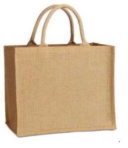 Mini sac à cordon en jute écologique avec logo personnalisé avec poignée blanche sérigraphiée prix d'usine échantillon gratuit disponible en blanc - Product Image 3