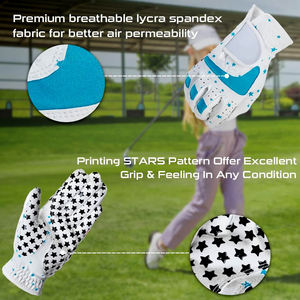 Gants de golf pour enfants en cuir véritable avec design par sublimation, logo personnalisé de haute qualité, doux, respirants, équipement d'entraînement pour adolescents - Product Image 5