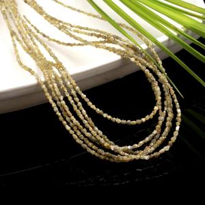 Diamant brut jaune de haute qualité, diamant brut non taillé, rondelles, pépites, bijoux personnalisés, 15 pouces de long, 100% naturel - Product Image 2