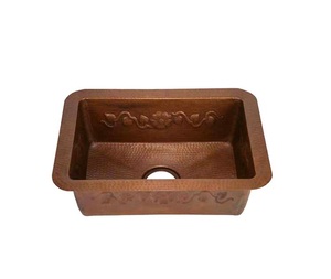 Fregadero de cocina de metal de acero inoxidable de cobre antiguo Fregadero hecho a mano de diseño moderno para uso en el baño - Product Image 4