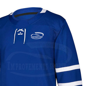 เสื้อเจอร์ซีย์ฮ็อกกี้น้ำแข็งแขนยาวเสื้อฮอกกี้น้ำแข็งสีพื้น - Product Image 3