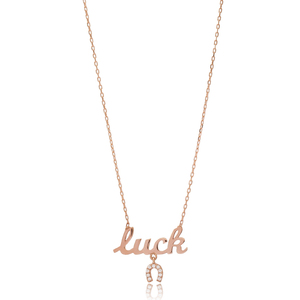 Collar de Plata de Ley 925 Hecho a Mano al por Mayor con Diseño de Herradura y Letra de la Suerte Turca - Product Image 1