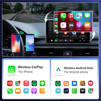 Adaptador MINI de Carplay con Cable a Inalámbrico para Apple CarPlay y Android Auto, 2 en 1, Mini Adaptador Inalámbrico para Carplay