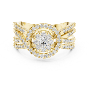 Anillo de Diamante Redondo Cultivado en Laboratorio en Oro Blanco de 14K para Mujer |   Regalo de Aniversario |   Diamante Cultivado Nuevo - Product Image 6