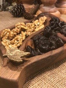 Bol en bois fête Snack plateau fruits secs Dessert plat petit déjeuner salade collations bol plateau table maison cuisine Restaurant - Product Image 3