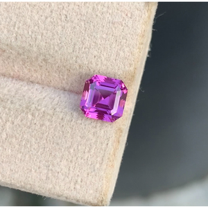 Granate rosa natural de Tanzania de 1.79 CT, corte Asscher excelente, impecable. - Product Image 1