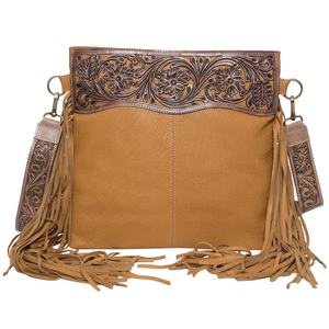 Outillage à la main à la mode bohème Western cheveux de peau de vache sur le sac à bandoulière des femmes Floral & Solitaire Design prêt à stocker des sacs - Product Image 1