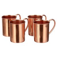 Tasse en cuivre pur Conception solide lisse Idéal pour les boissons glacées Jus de thé Café Durable Élégant Parfait pour les cadeaux